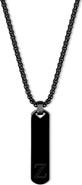 Brook and York Men's Engravable Initial Vertical Bar Necklace