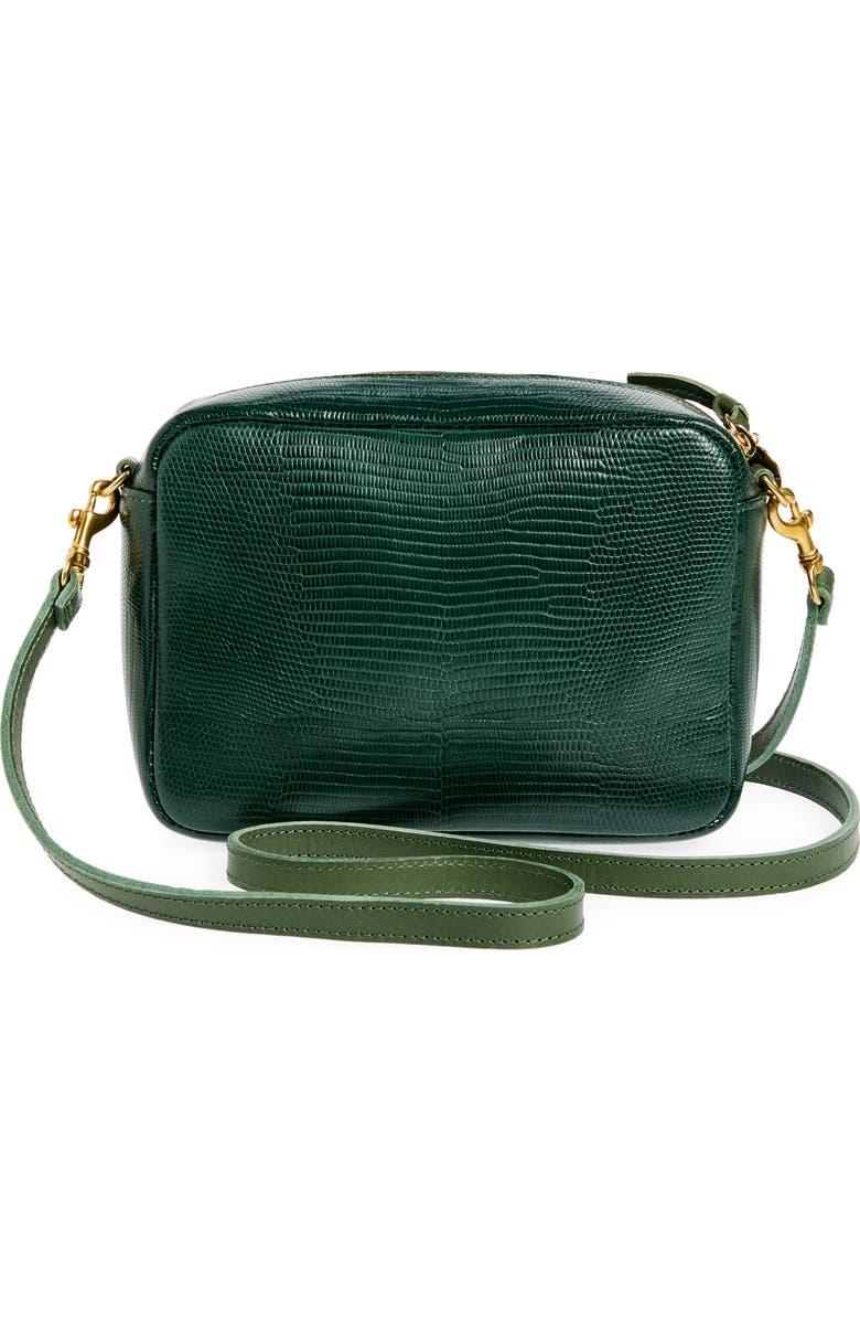 Clare V. Midi Sac Lizard Embossed Leather Crossbody Bag, Alternate, color,