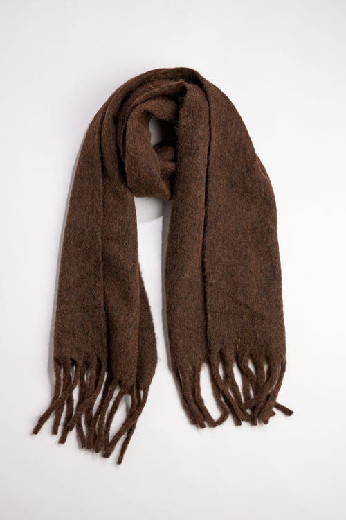 Hat Attack Cozy Solid Scarf In Brown