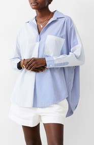 French Connection Mixed Stripe Popover Shirt