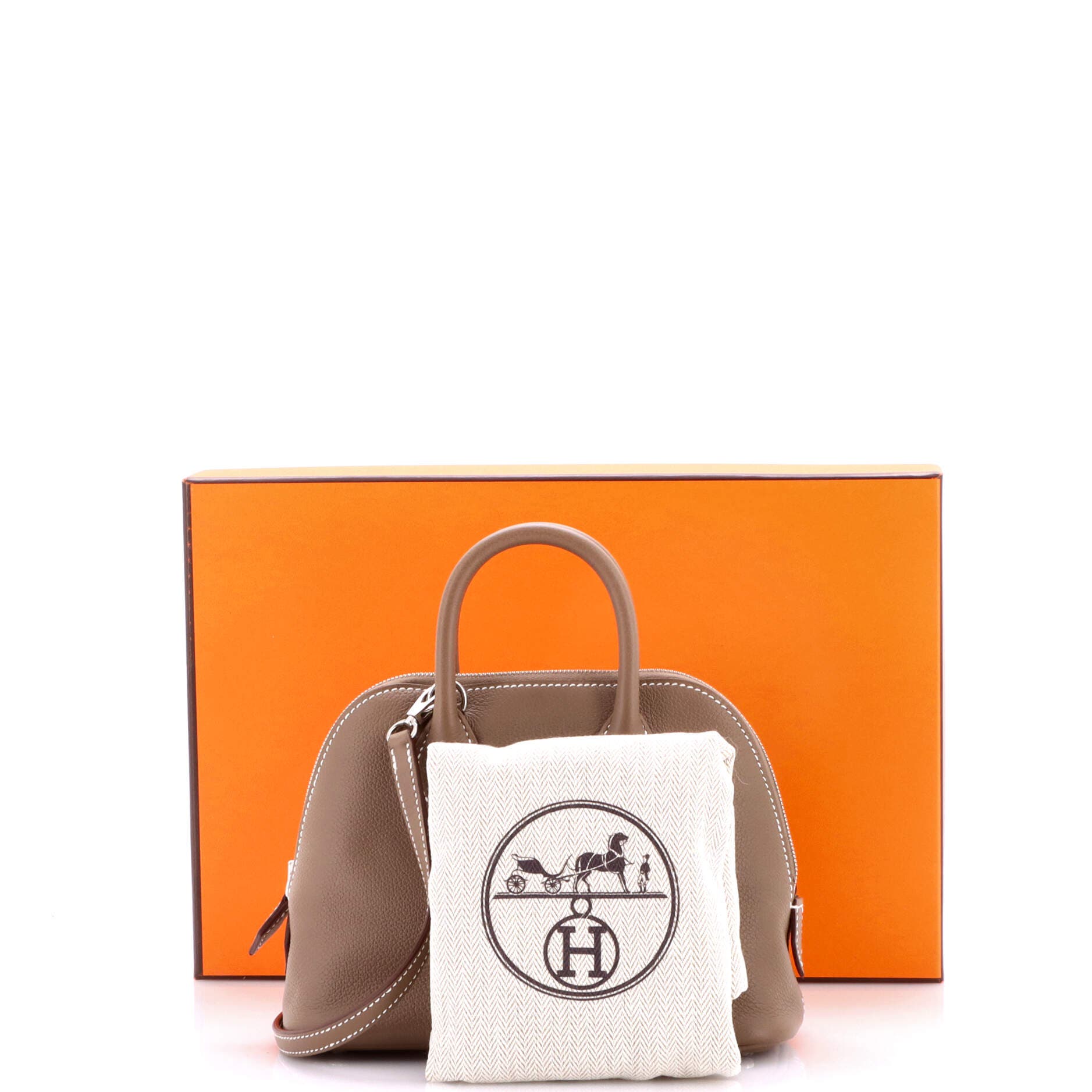 Pre-Owned Hermes Bolide 1923 Bag Evercolor Mini, Alternate, color, Etoupe