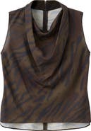 MANGO Draped Cowl Neck Top