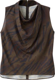 MANGO Draped Cowl Neck Top