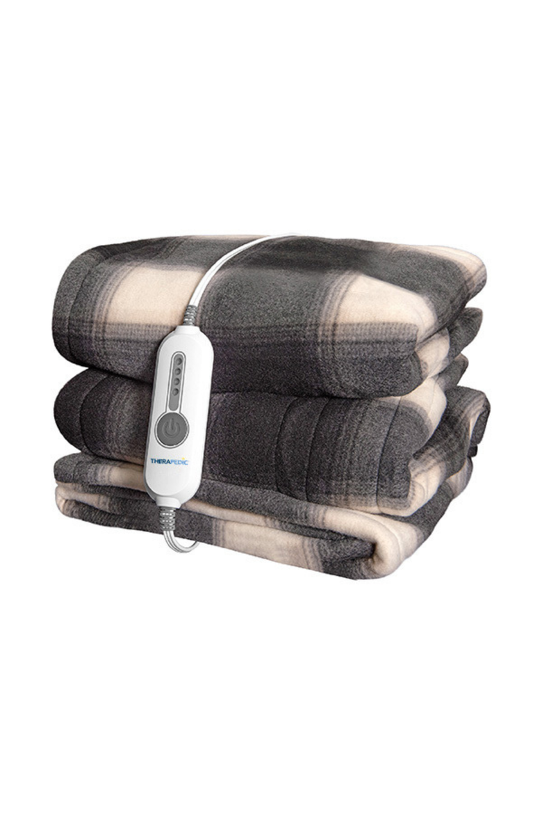 50" x 60" Black Plaid Heated Throw, Main, color, Black