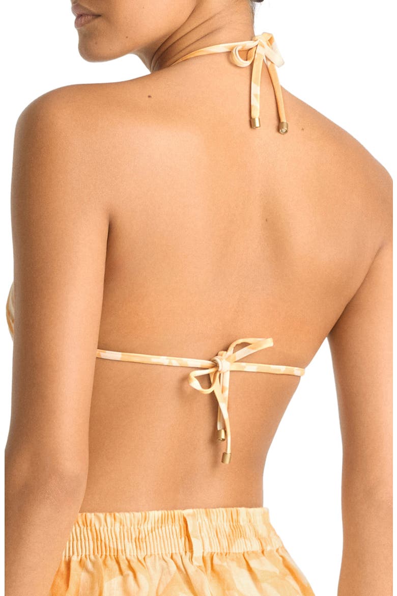 Gia Triangle Bikini Top, Alternate, color, CREAMSICLE