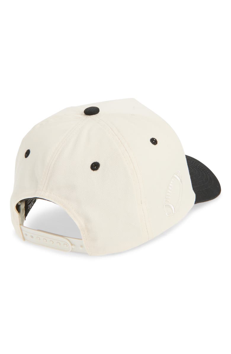 KenzKustomz Football Canvas Snapback Baseball Cap, Alternate, color, Black