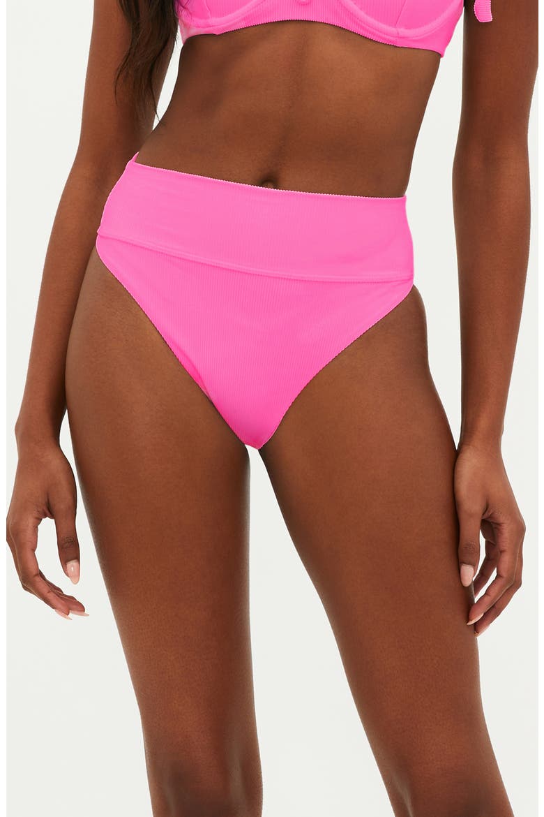 Highway High Waist Bikini Bottoms, Main, color, NEON PINK