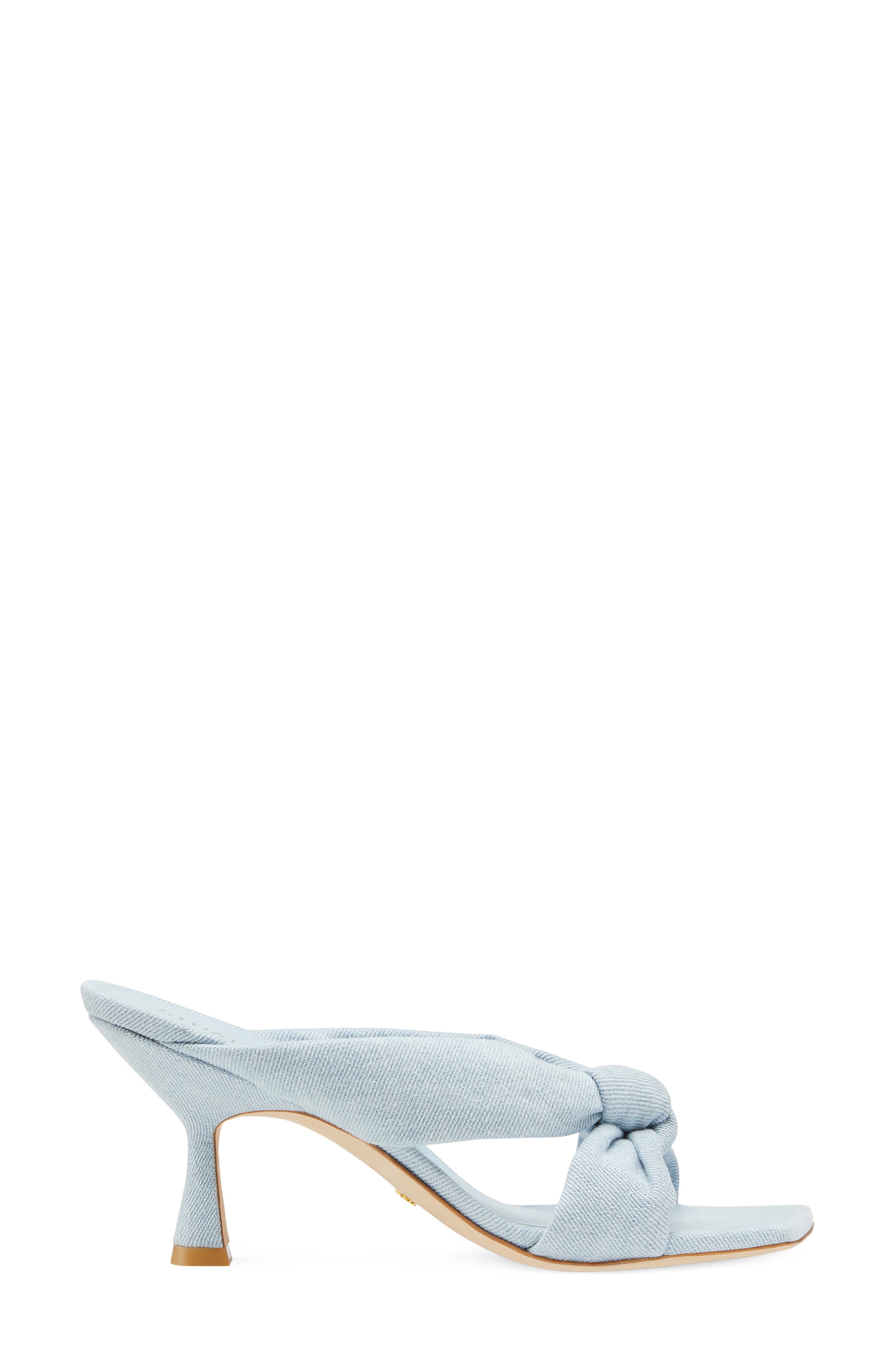 Stuart Weitzman Playa Knot Square Toe Sandal, Alternate, color, Light