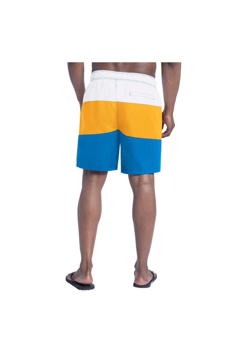 G-III SPORTS BY CARL BANKS Men's G-III Sports by Carl Banks  Powder Blue/Gold Los Angeles Chargers Sunrise Volley Swim Shorts, Alternate, color, Powder Blue