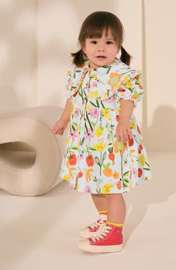 Kids' Floral Ruffle Party Dress