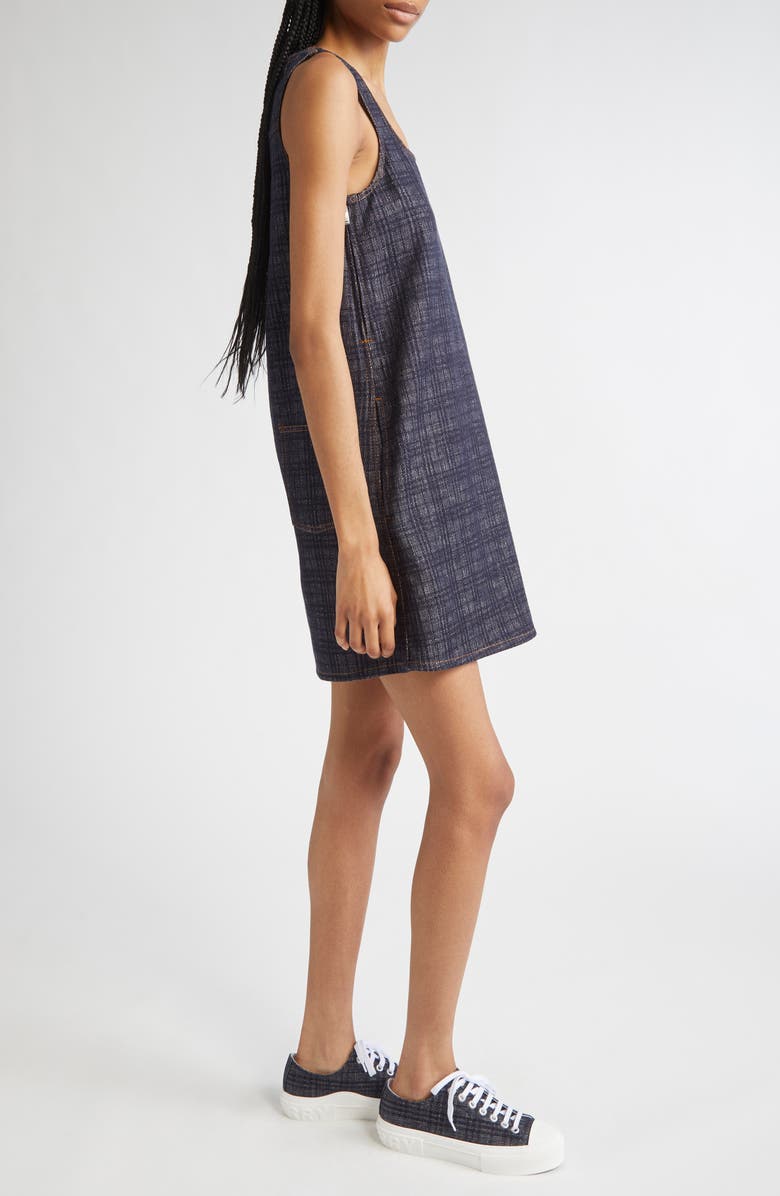Burberry Check Sleeveless Cotton Shift Dress, Alternate, color, Indigo Ip Check