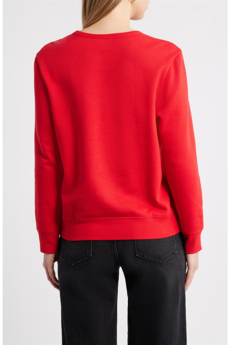 Sequin Bow Sweatshirt, Alternate, color, RED SEQUIN BOW