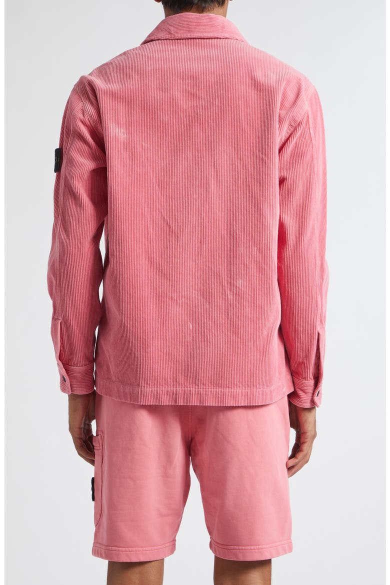 Cotton Corduroy Snap-Up Overshirt, Alternate, color, V0089 GERANIUM