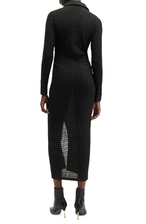 Allsaints Connie Midi Dress In Black