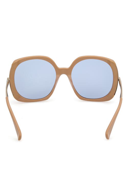 Shop Max Mara Malibu 58mm Gradient Butterfly Sunglasses In Camel/pale Gold/blue