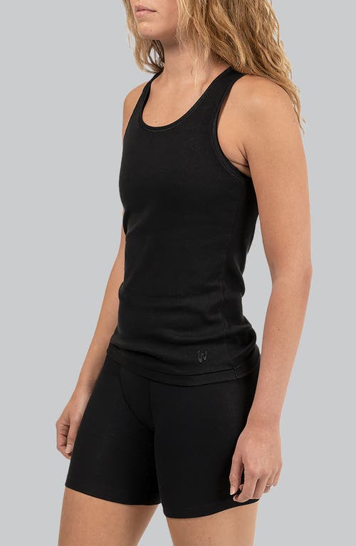Woxer Pima Cotton Blend Rib Tank In Black