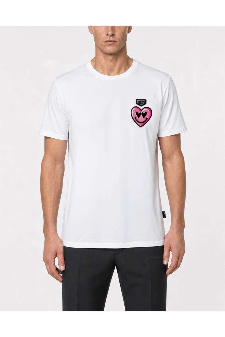 Jersey T-Shirt Heart Men, Main, color, white