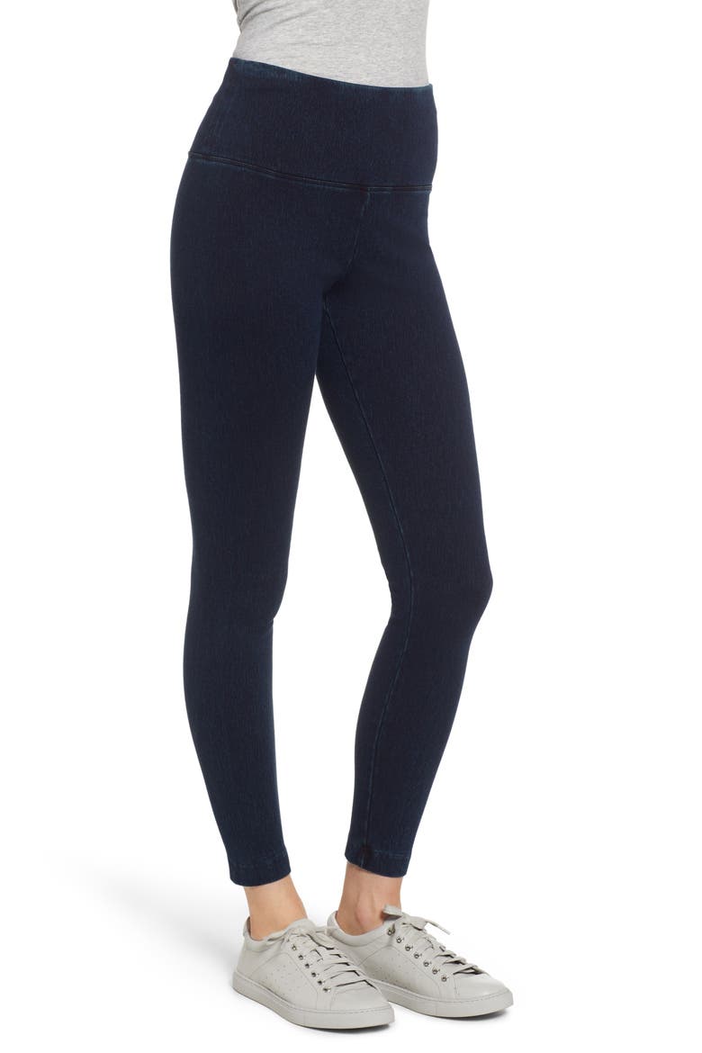 'Lyssentials High Waist Denim Leggings, Alternate, color, INDIGO
