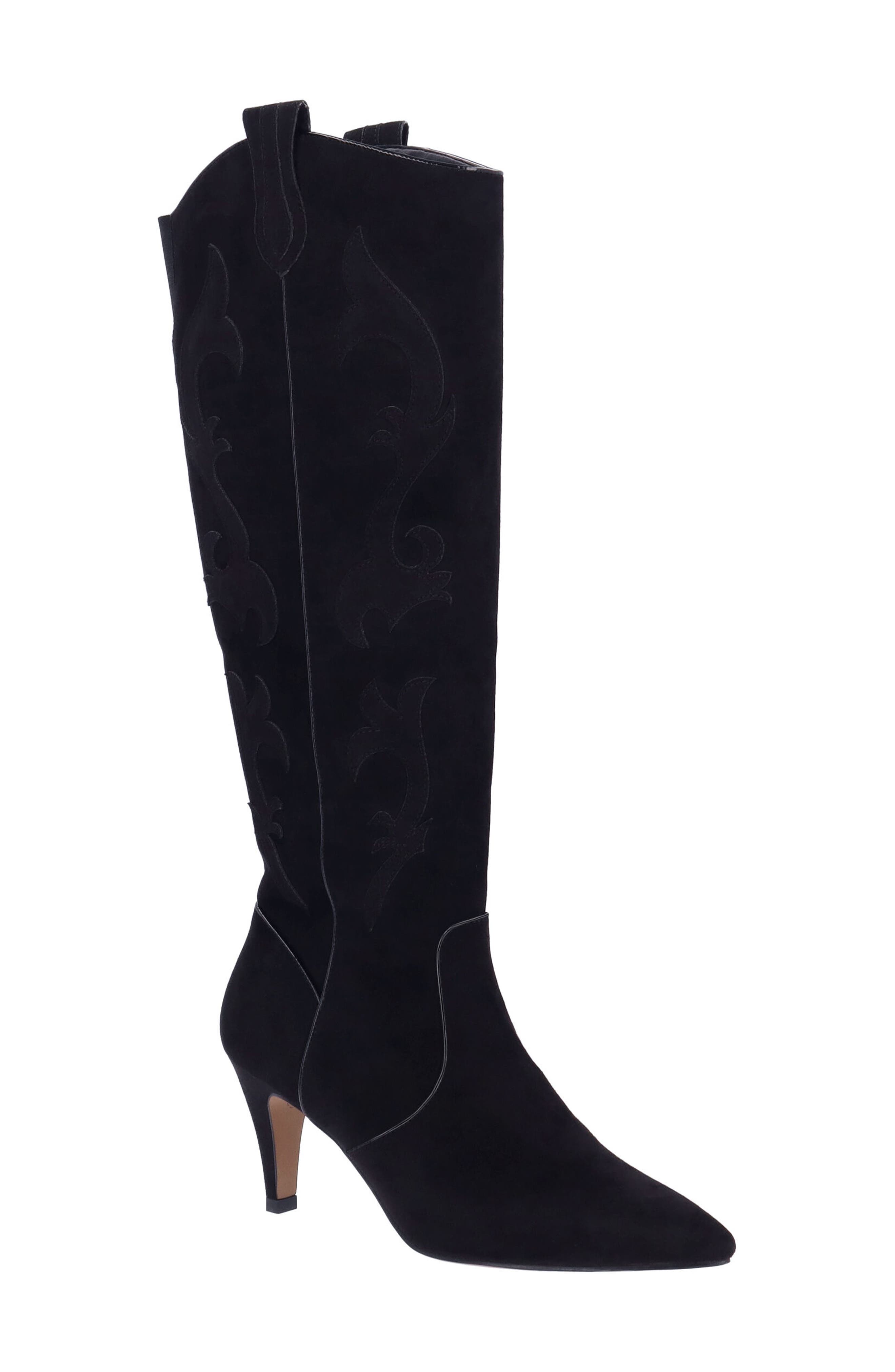 J. Reneé Siera Knee High Western Boot, Main, color, Black