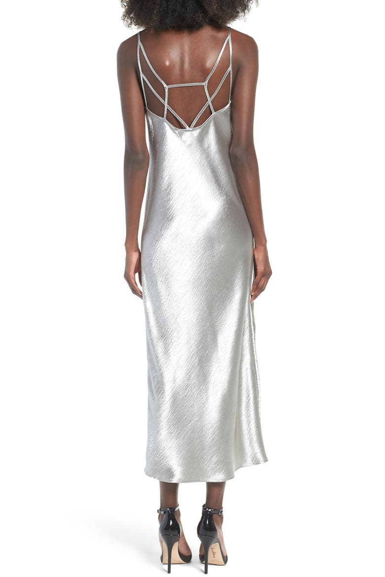 Satin Slipdress, Alternate, color, SILVER