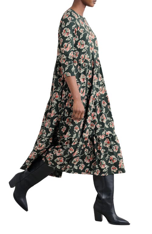 Seasalt Cornwall Line Strokes Floral Print Dress In Multi