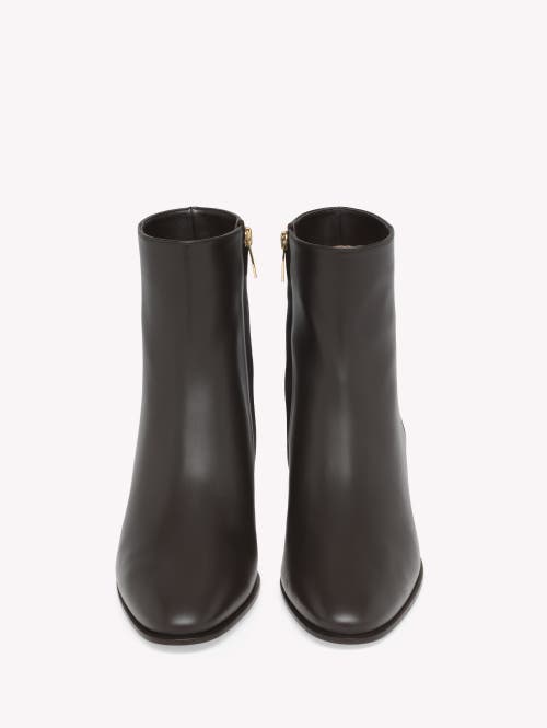 Gianvito Rossi Glove Leather Block-heel Booties In Brown