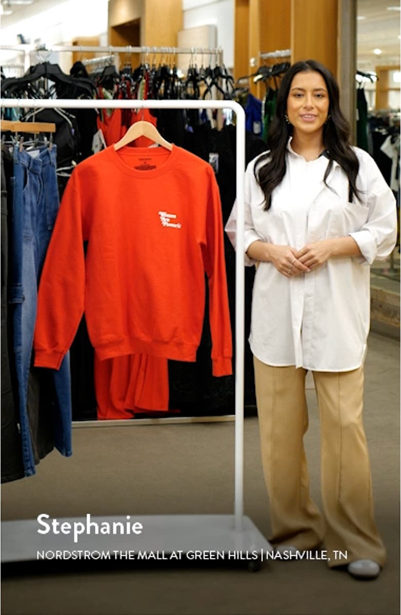 Gender Inclusive Women are Powerful Fleece Graphic Sweatshirt, sales video thumbnail