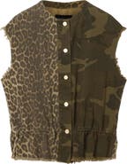 AllSaints Sofi Mixed Print Cotton Vest
