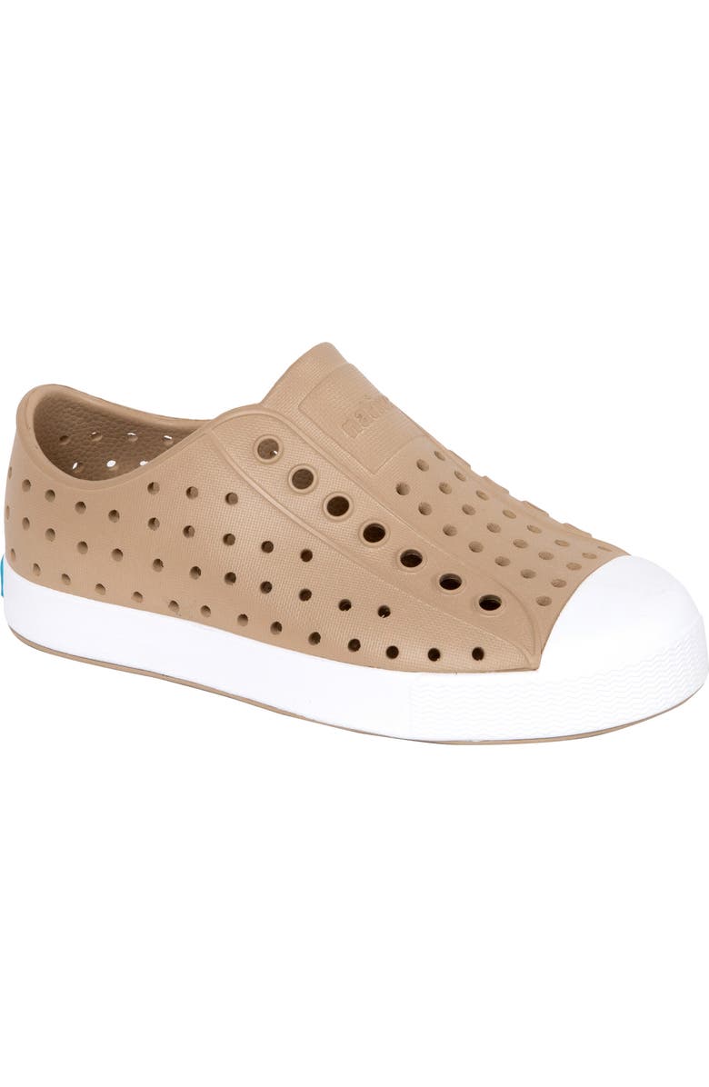 Native Shoes Kids' Jefferson Water Friendly Slip-On Sneaker, Main, color, Flax Tan/ Shell White