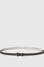 Brunello Cucinelli Suede belt with shiny loop