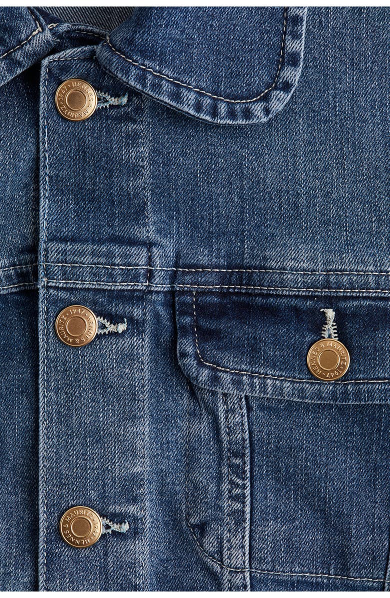 H&M Short Denim Jacket, Alternate, color, Denim Blue