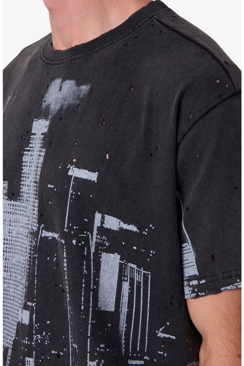 DTLA Distressed Graphic T-Shirt, Alternate, color, VINTAGE BLACK