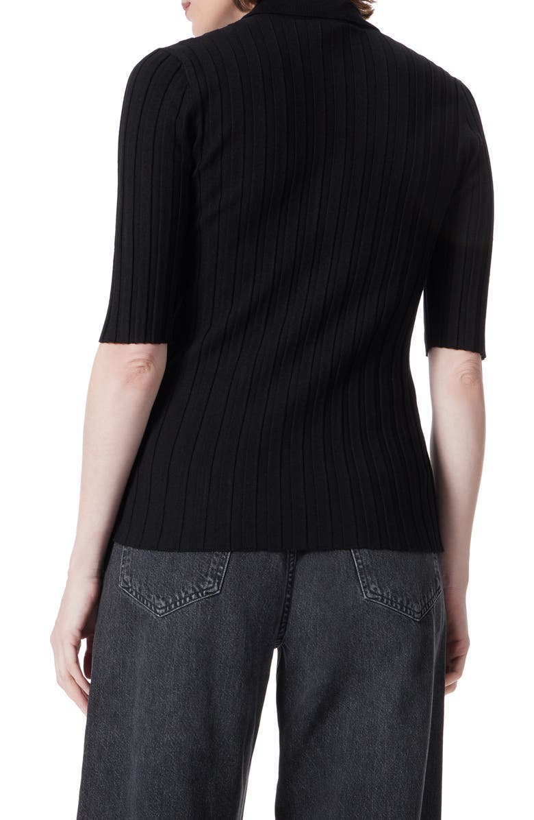 DO by Dee Ocleppo Rib Polo Sweater, Alternate, color, Black
