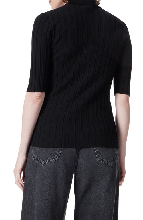 Do By Dee Ocleppo Rib Polo Sweater In Black