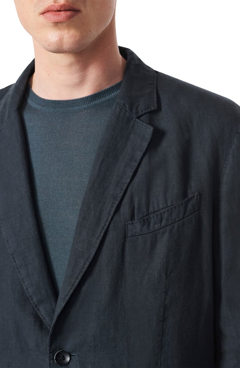 rag & bone Butler Patch Pocket Linen Sport Coat, Alternate, color, Black
