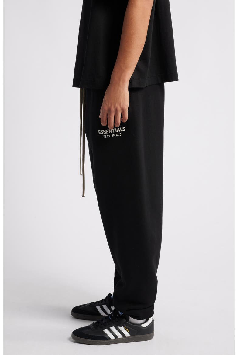 Cotton Blend Fleece Sweatpants, Alternate, color, BLACK
