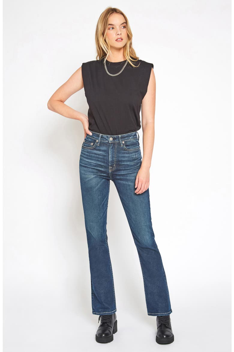 Celine Bootcut Jeans, Alternate, color, GREENWICH