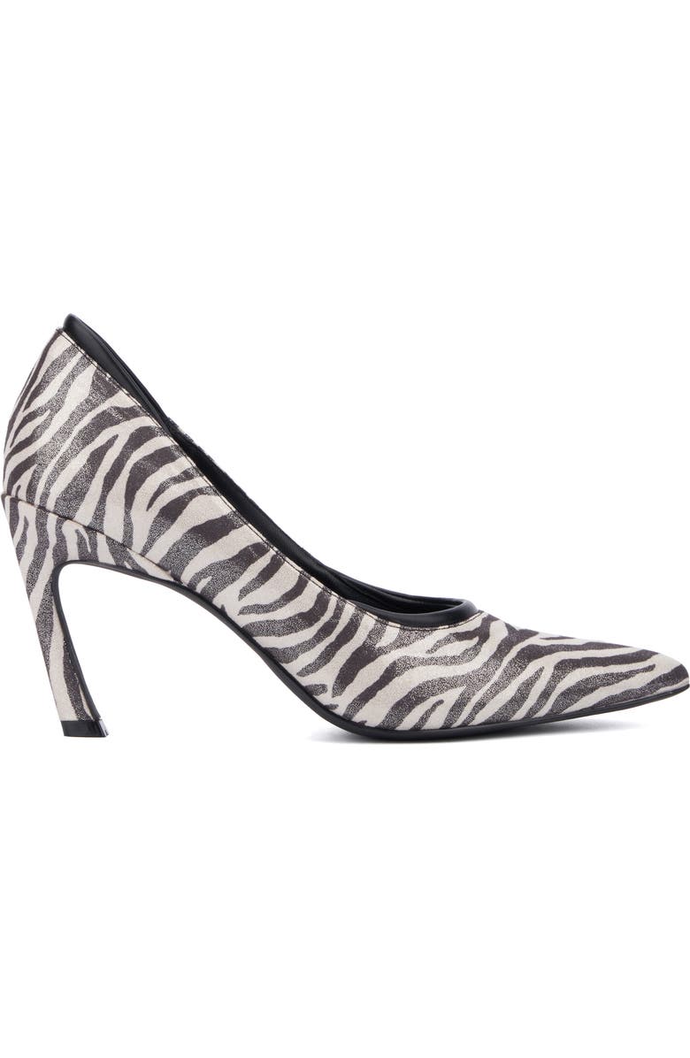 NEW YORK AND COMPANY Kailynn Stiletto Pump, Alternate, color, Zebra