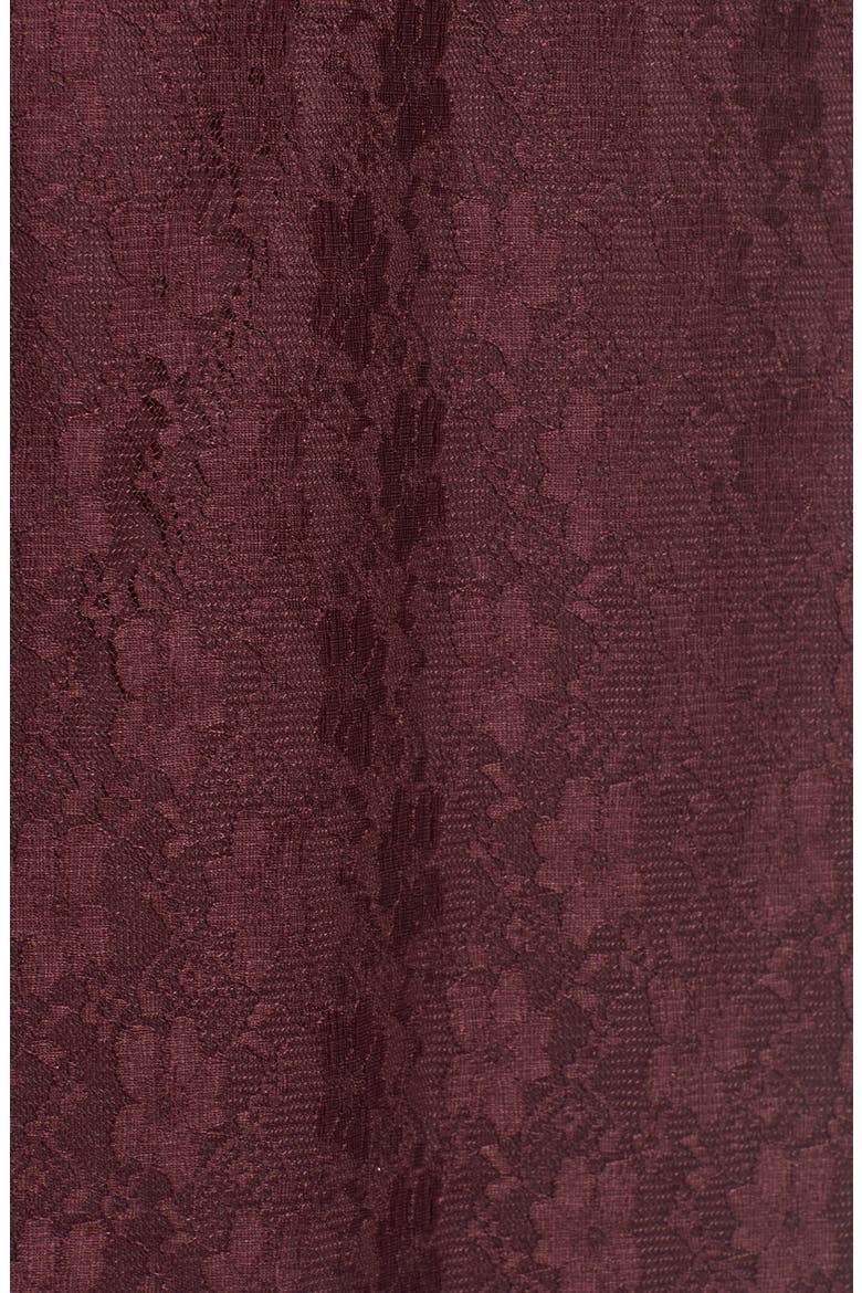 Lace Mock Neck Shift Dress, Alternate, color, RAISIN