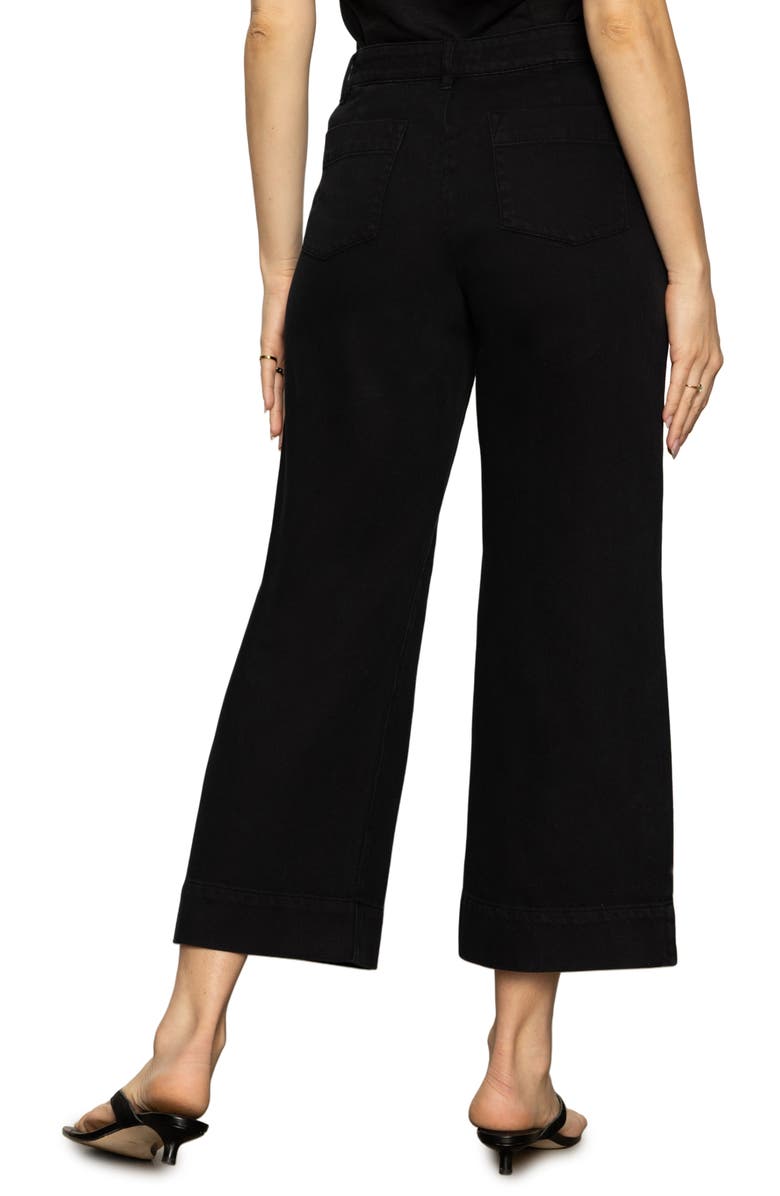Sanctuary Soft Marine High Waist Wide Leg Crop Cotton Pants, Alternate, color, 