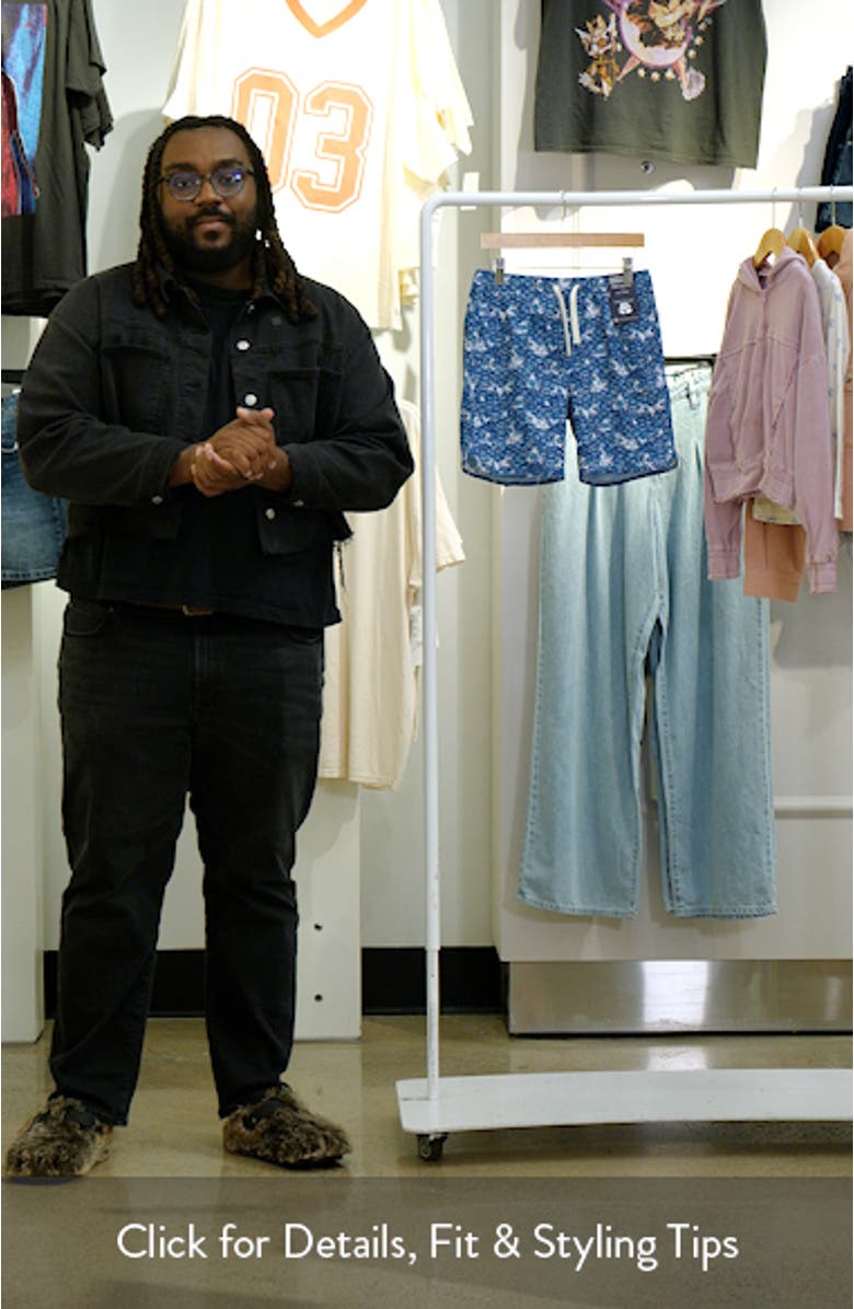 Kids' Anchor Print Water Repellent Swim Trunks, sales video thumbnail