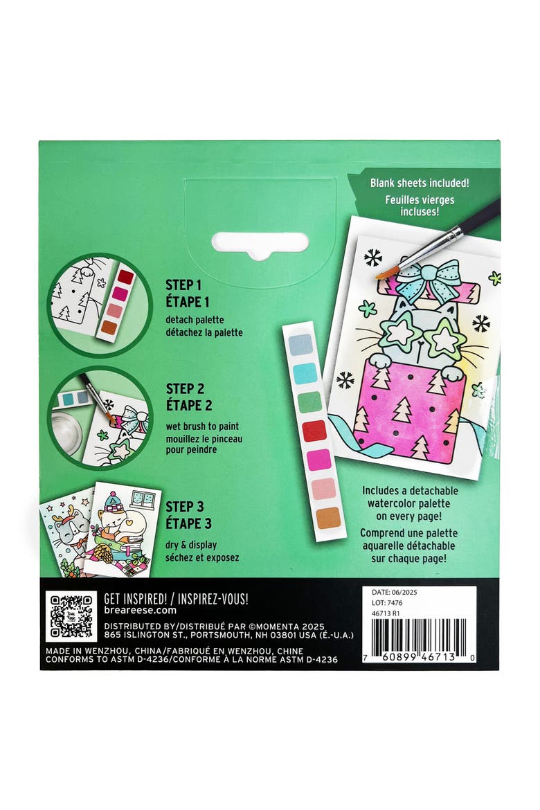 Watercolor Pad Kit, Winter Wishes, 8 Holiday Themes, Alternate, color, Multicolored