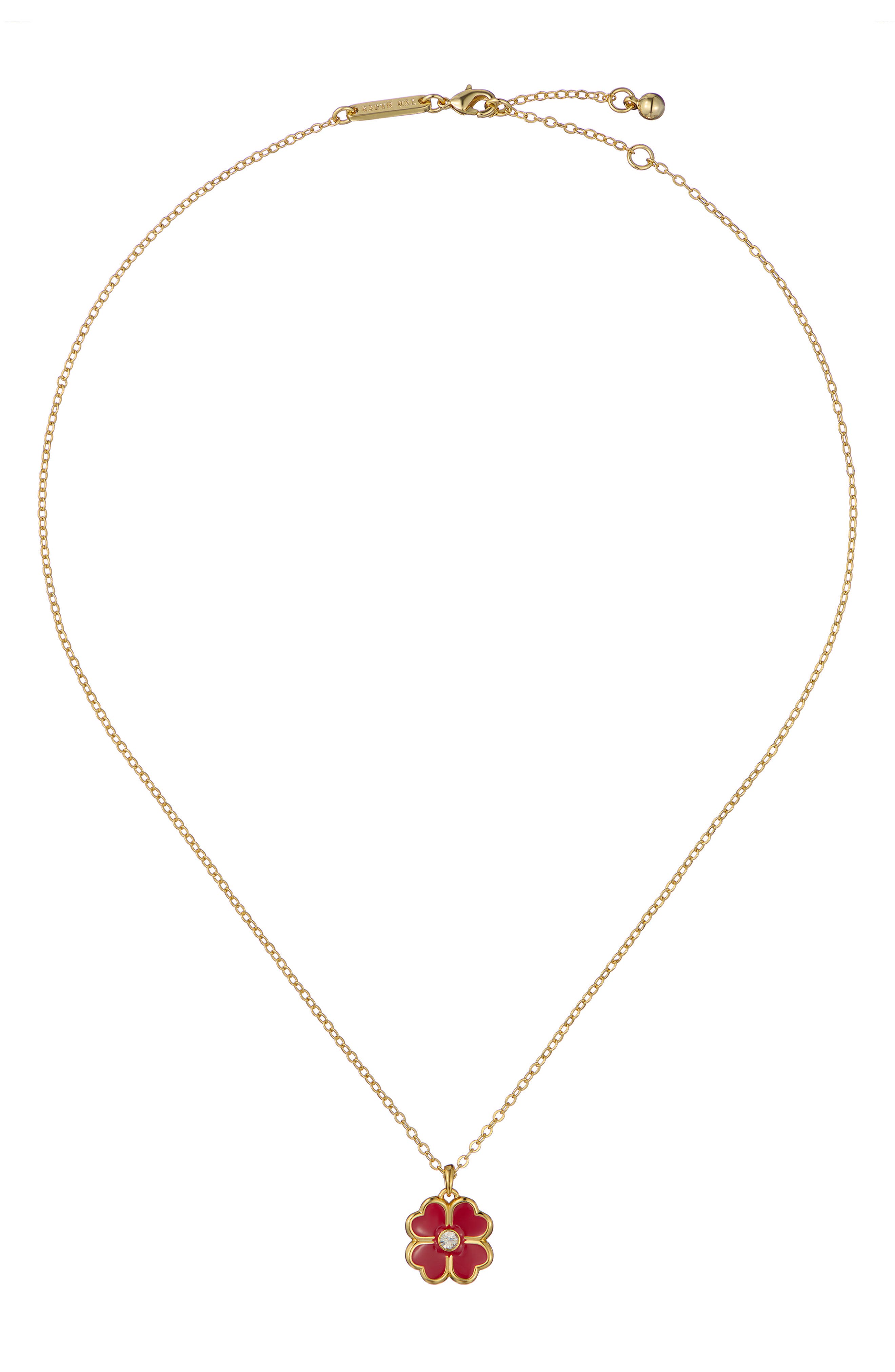 selected GOLD TONE RED CLEAR CRYSTAL