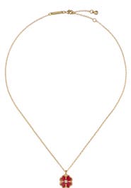 Ted Baker Fern Enamel Flower Pendant Necklace