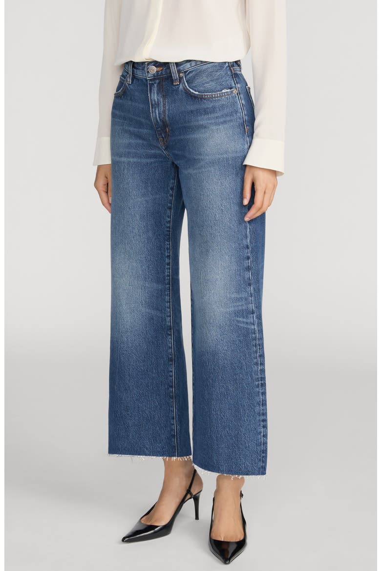 The Swing High Waist Crop Wide Leg Jeans, Alternate, color, LUCKY RAW AFTER