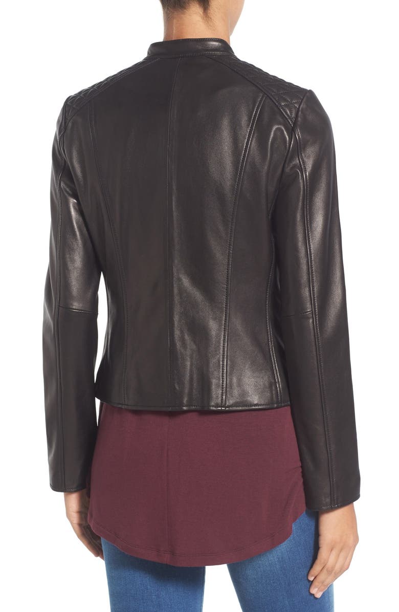 Marc New York by Andrew Marc 'Liv' Lambskin Leather Jacket, Alternate, color, 