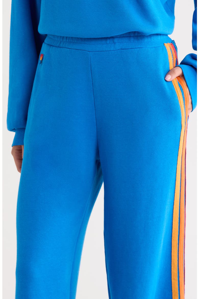 5-Stripe Wide Leg Sweatpants, Alternate, color, OCEAN