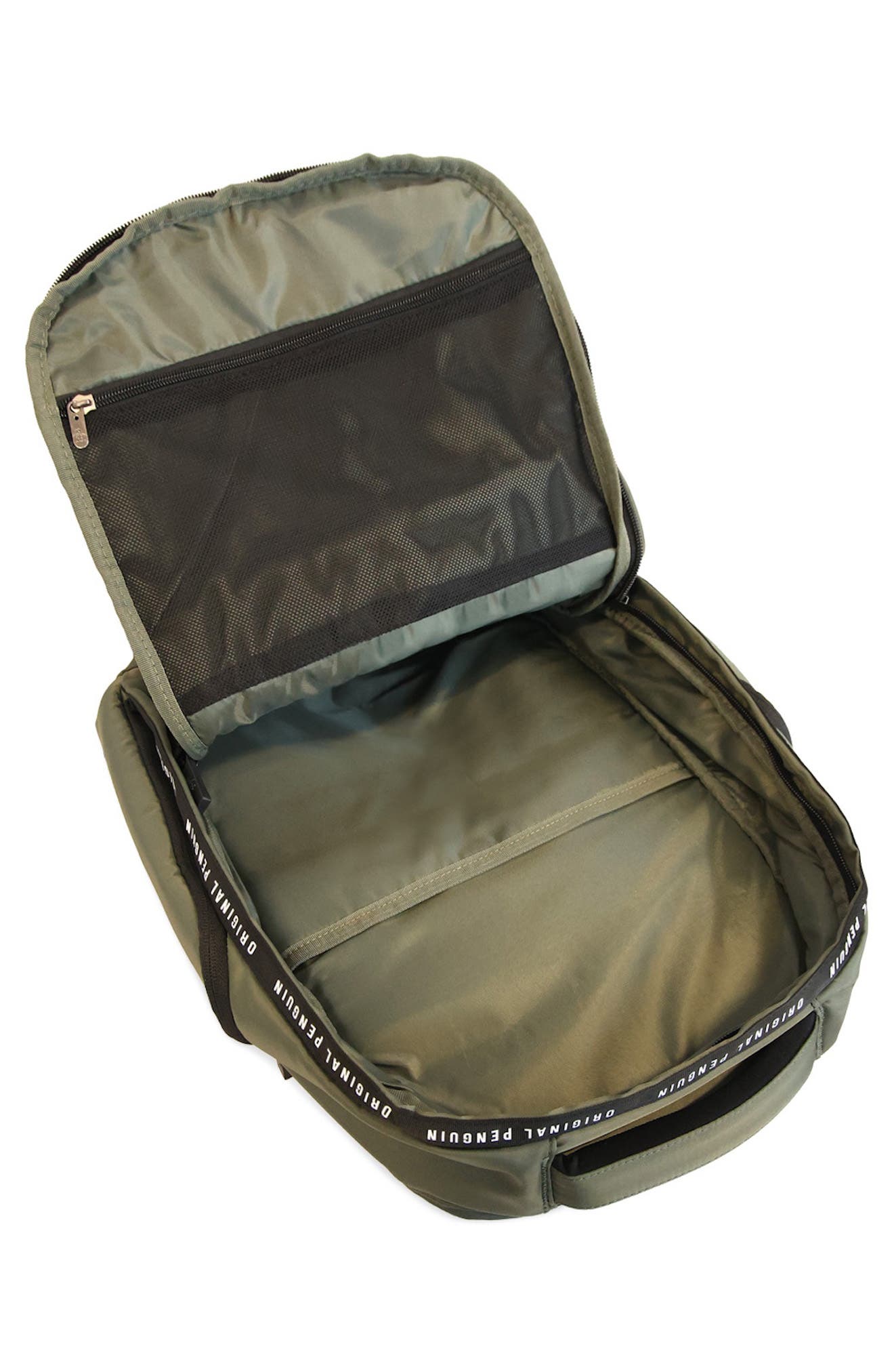 Original Penguin Zip Nylon Backpack, Alternate, color, Beetle