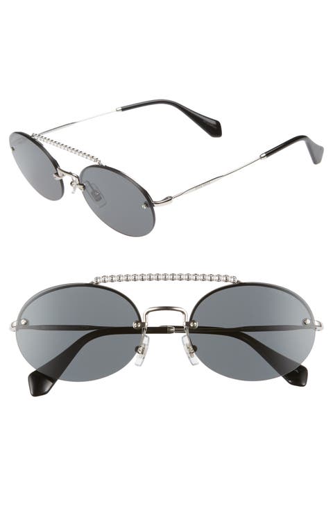 Evolution 54mm Rimless Round Sunglasses