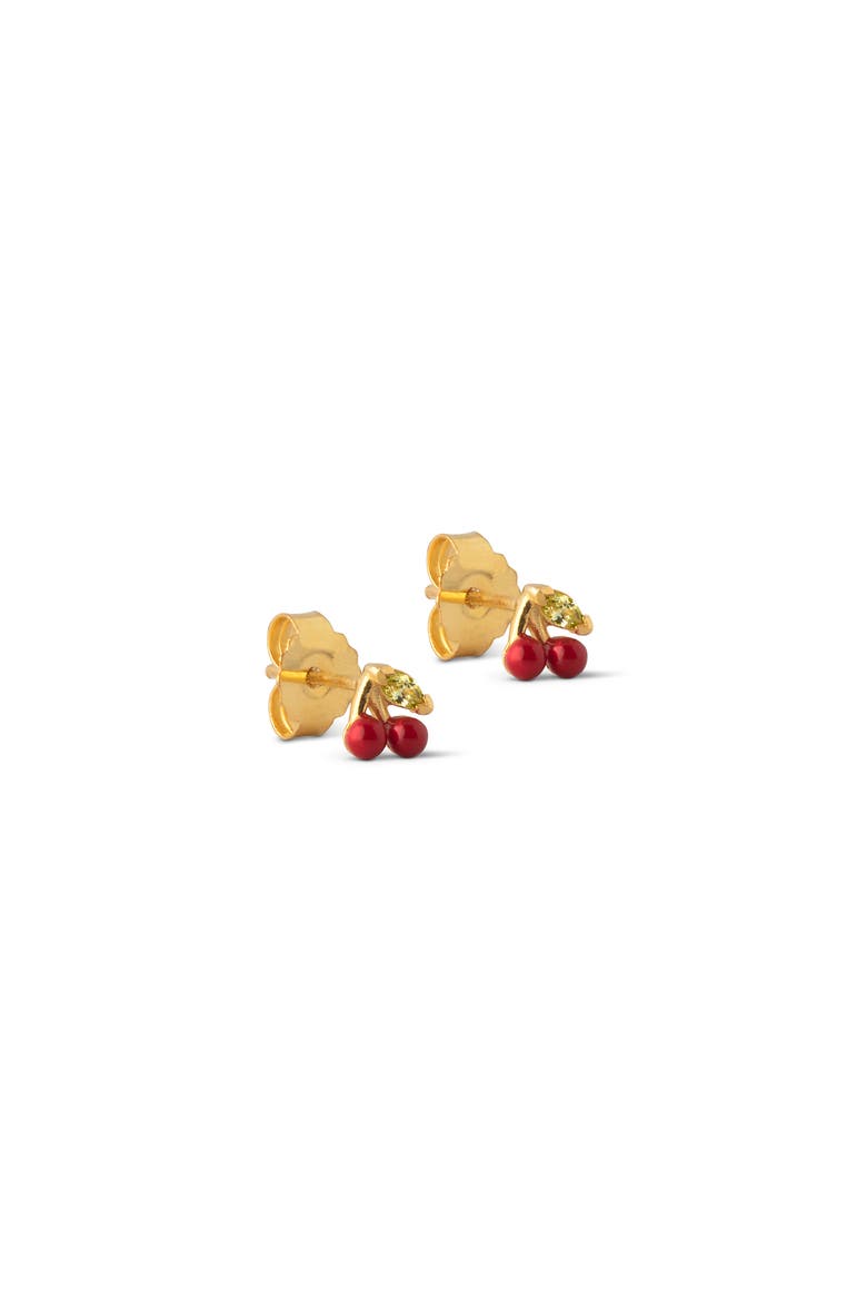 Cherry Studs, Main, color, Red